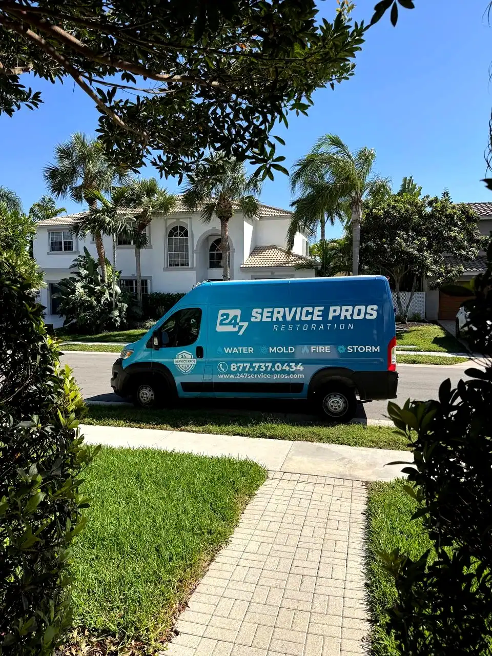 24/7 Service Pros service vehicle ready for emergency calls in Coconut Grove, FL