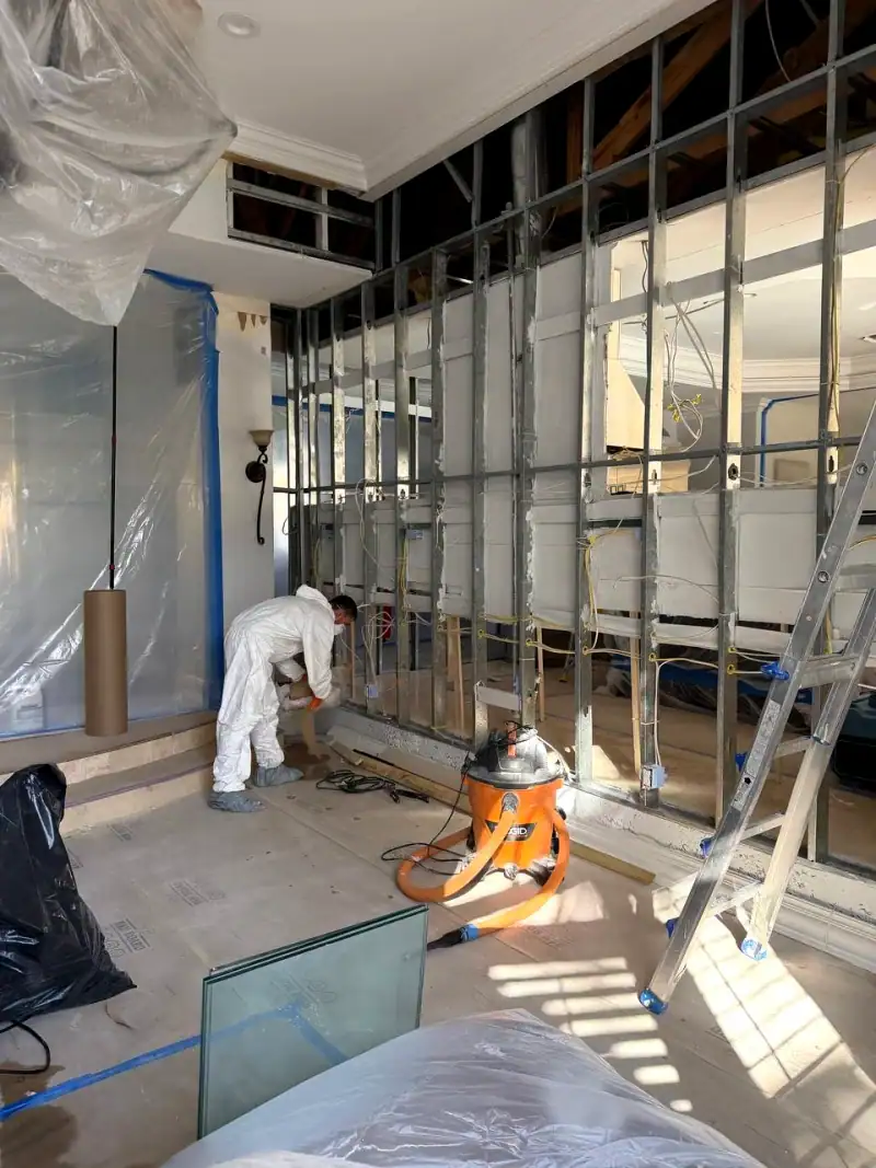 24/7 Service Pros technicians working on water damage restoration in Dania Beach, FL