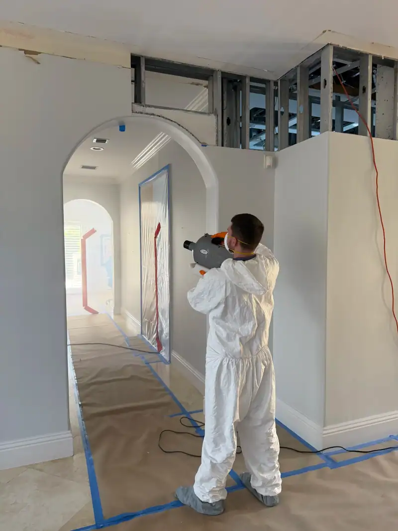 24/7 Service Pros technicians working on water damage and mold restoration support