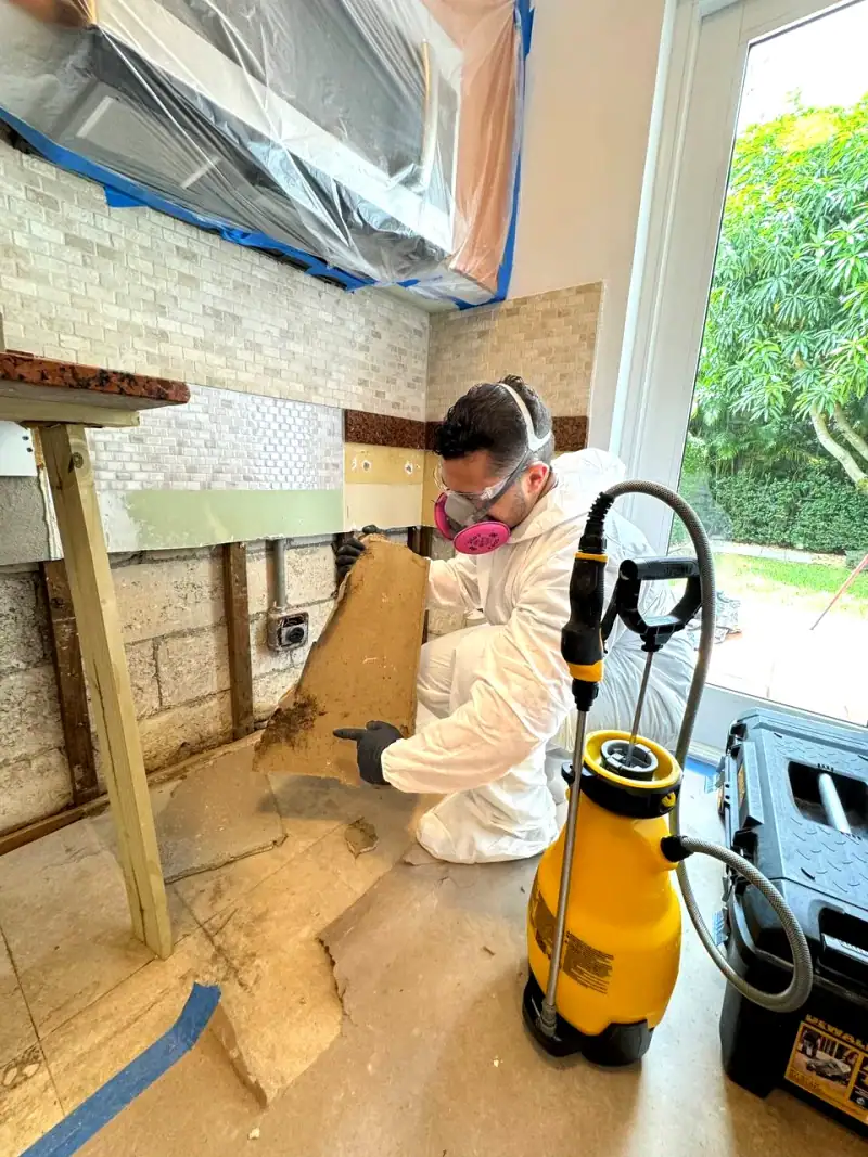 24/7 Service Pros technicians working on water damage restoration in North Miami Beach, FL