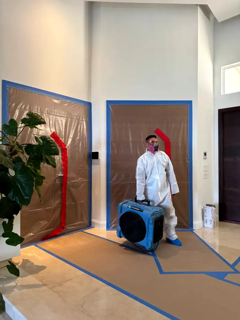 24/7 Service Pros technicians working on a water damage restoration job