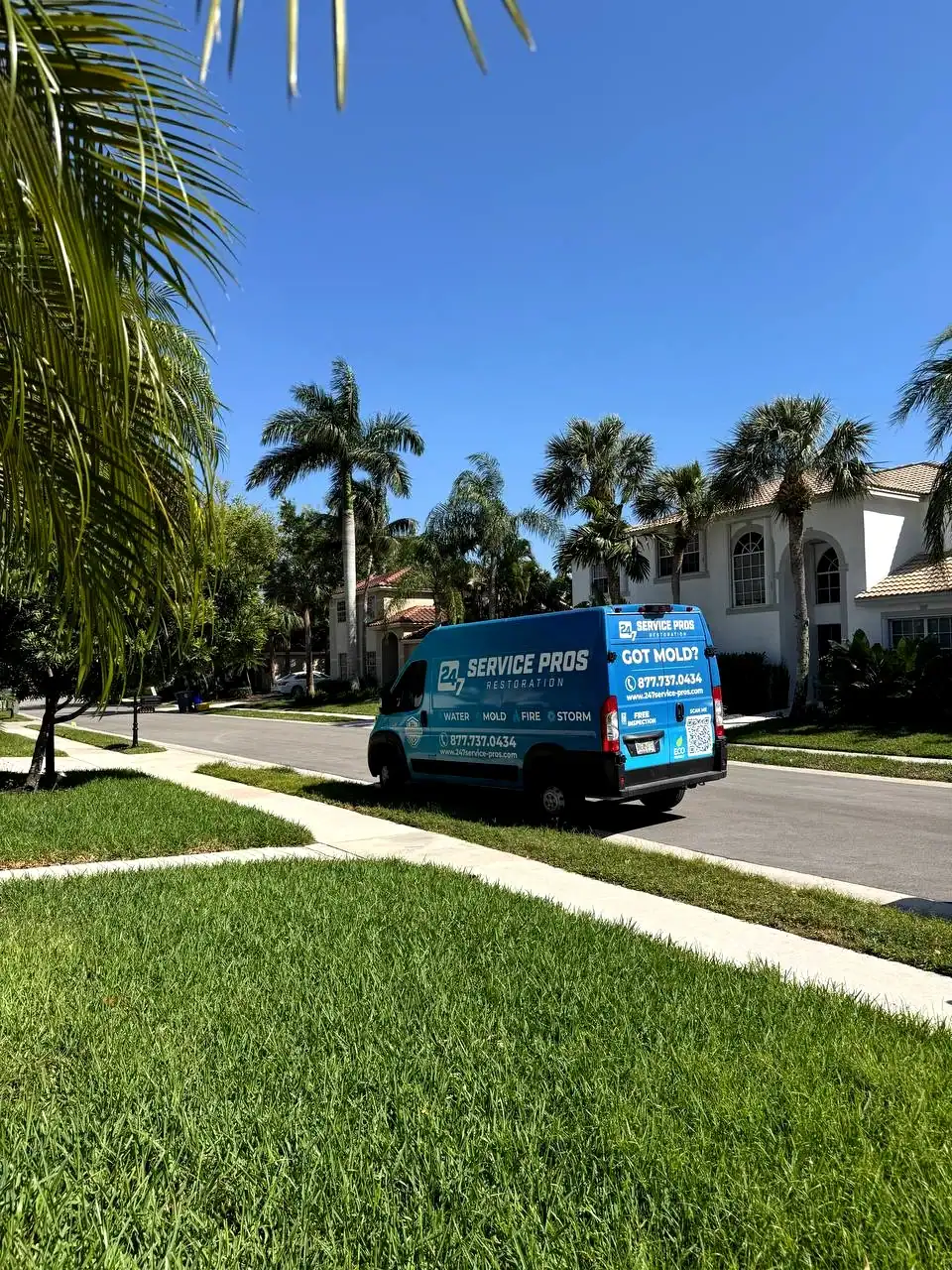 24/7 Service Pros service vehicle ready for emergency calls in Pompano Beach, FL