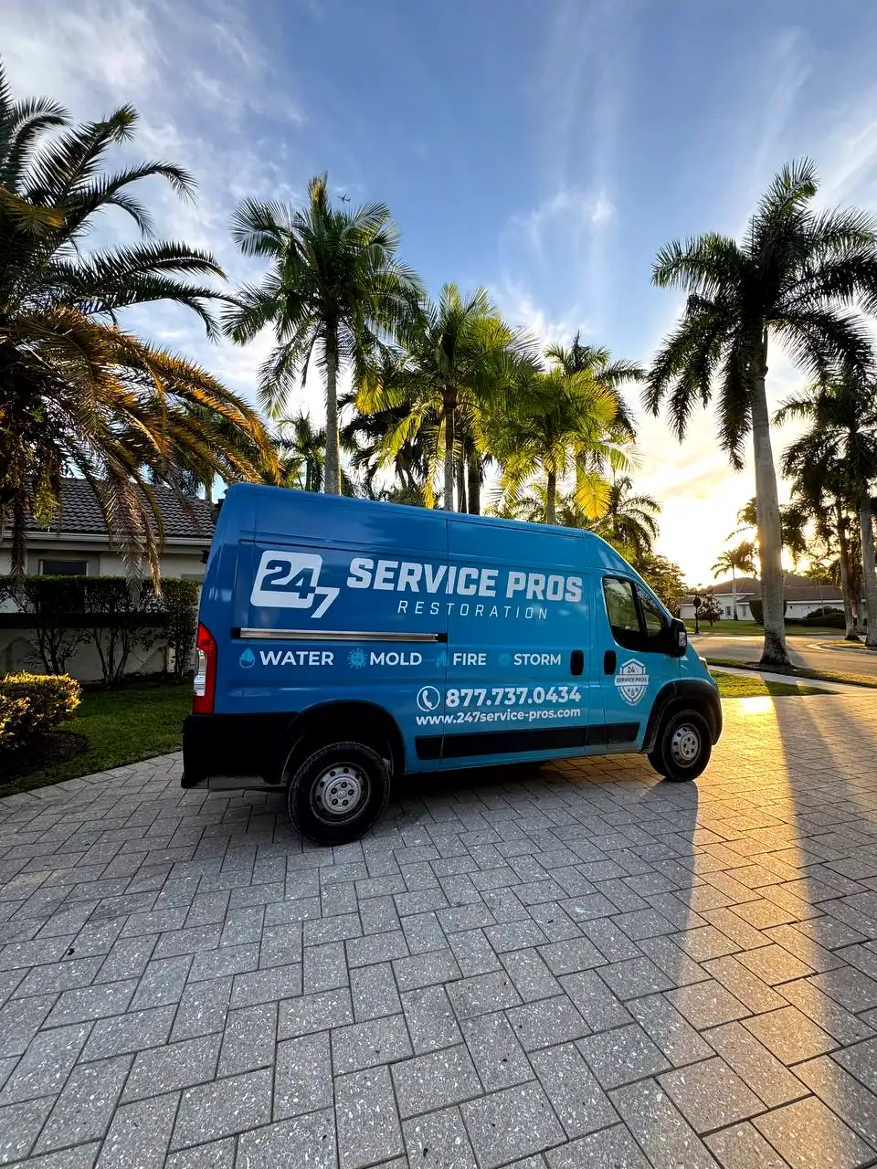 24/7 Service Pros service vehicle ready for emergency calls in Surfside, FL